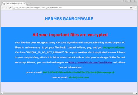 how to remove hermes 2.1 ransomware|how to get rid of hermes 2.1.